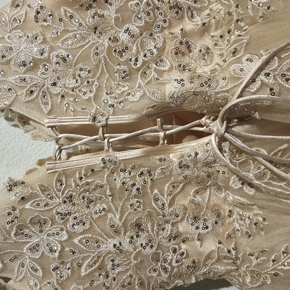 Dancing Queen Gold Embellished Mini Dress - Picture 4 of 9